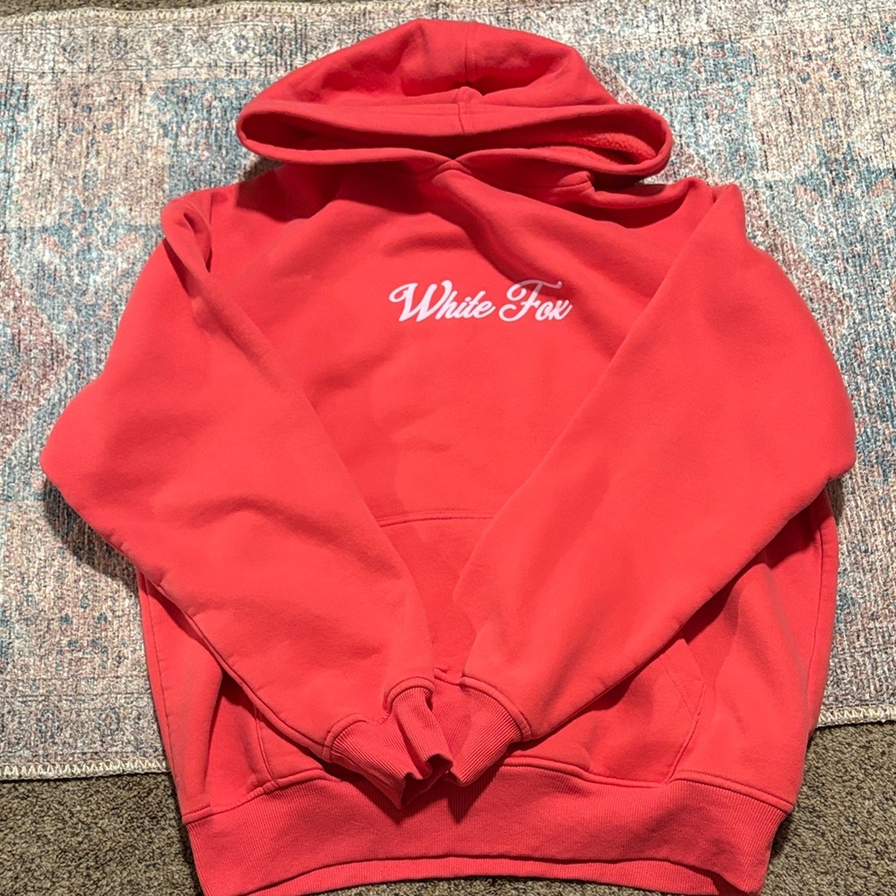 White Fox Red Hoodie